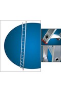 SCALA SINGOLA DRITTA "SANTILLI" SUPERLEGGERA H. 4.00 MT.