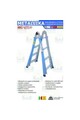 MARCHETTI METALLIKA 44 scala telescopica trasformabile 8+8 in acciaio 3,90 m