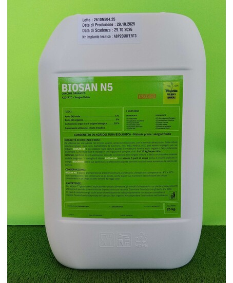 BIOSAN N5 DA KG. 25 (100% SANGUE FLUIDO)