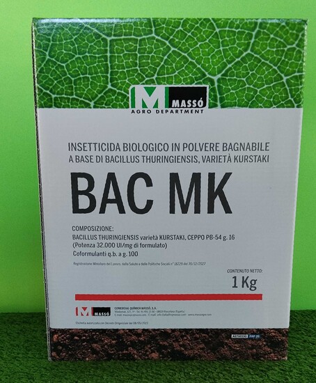 BAC MK DA KG. 1  (INSETTICIDA BIOLOGICO A BASE DI BACILLUS THURINGIENSIS )